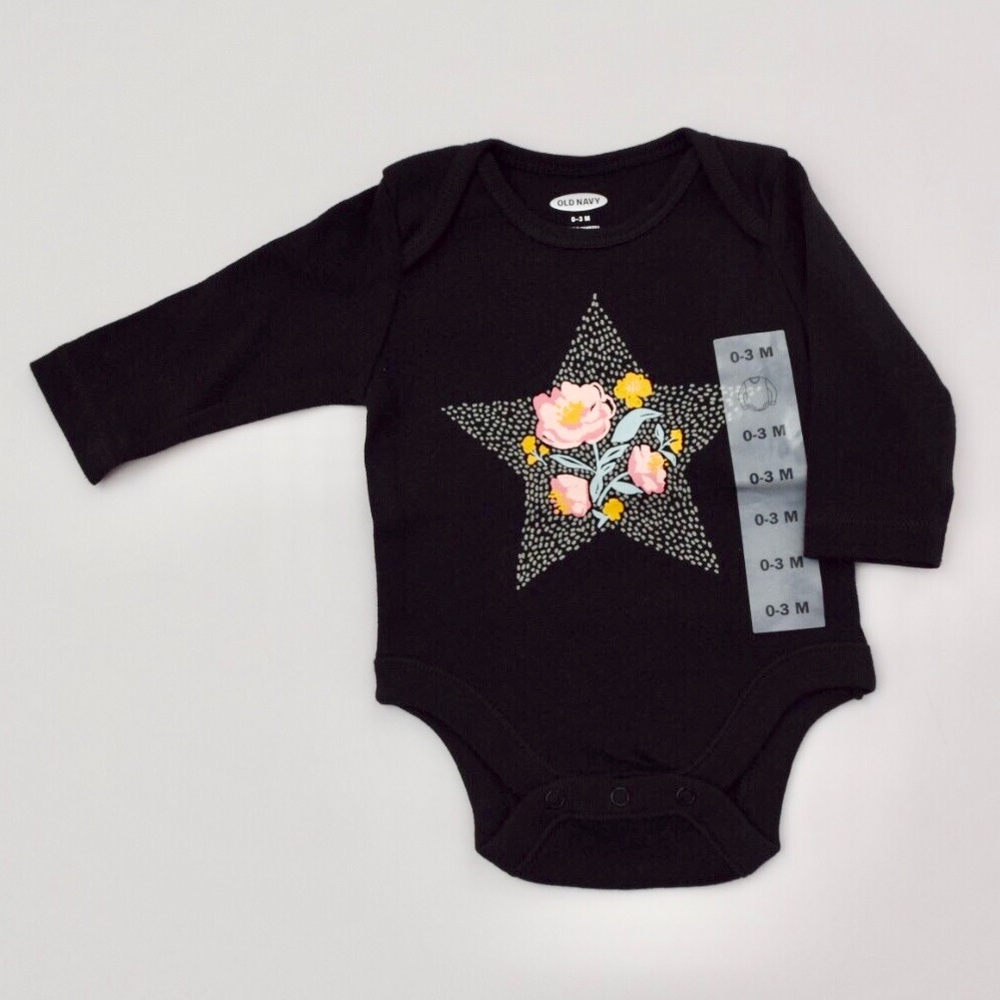 Bundle of (2) NWT Old Navy 0-3 Month Bodysuits - Picture 5 of 8